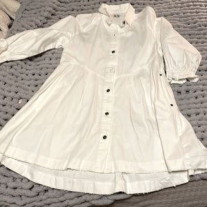 Extra small canvas, free people swing dress with pockets white
